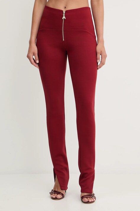 Patrizia Pepe spodnie damskie kolor czerwony dopasowane high waist 8P0746 J305