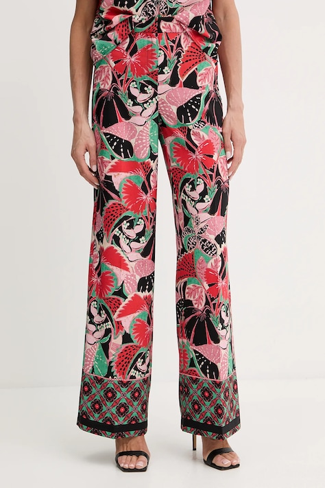 Kalhoty Morgan dámské, černá barva, high waist, POY.F