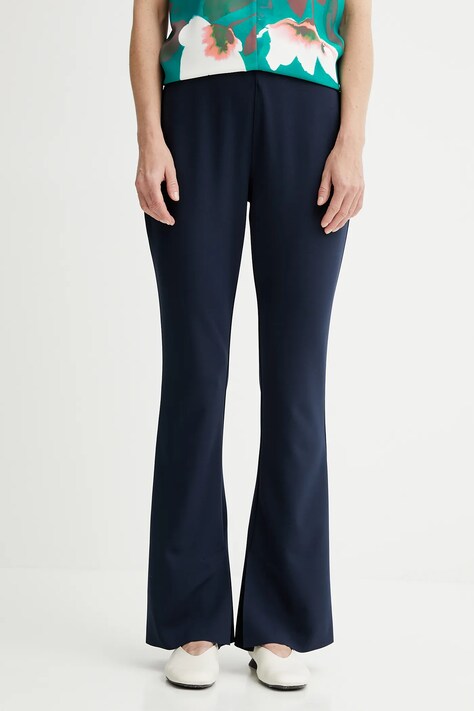 Calvin Klein legginsy damskie kolor granatowy dopasowane high waist LV044C297G