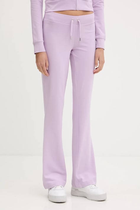 Tepláky Juicy Couture JERSEY APOLLO PANT fialová farba, s nášivkou, JCWBJ125311