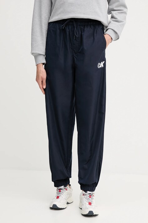 Παντελόνι φόρμας Calvin Klein Jeans χρώμα: ναυτικό μπλε, LV047C627G