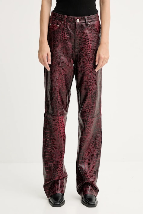 Gestuz pantaloni in pelle donna colore rosso 10910742