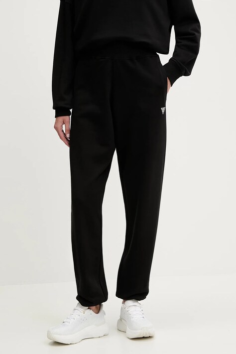 Guess pantaloni de trening din bumbac PRIMULA culoarea negru, uni, V5YB17 KCRP0