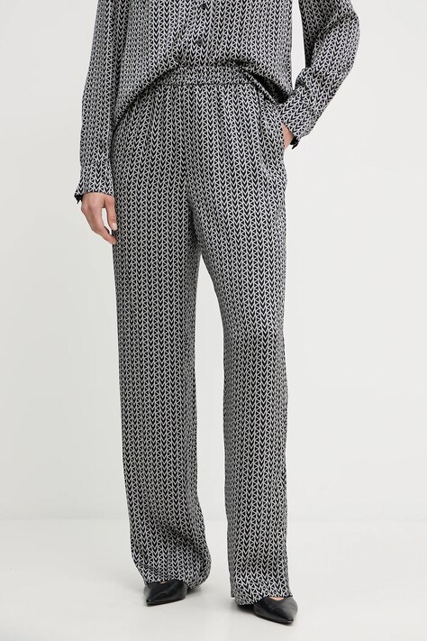 MICHAEL Michael Kors spodnie damskie kolor szary szerokie high waist MT53H0DJLW