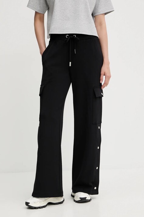 MICHAEL Michael Kors spodnie damskie kolor czarny fason cargo high waist MT530VOE45