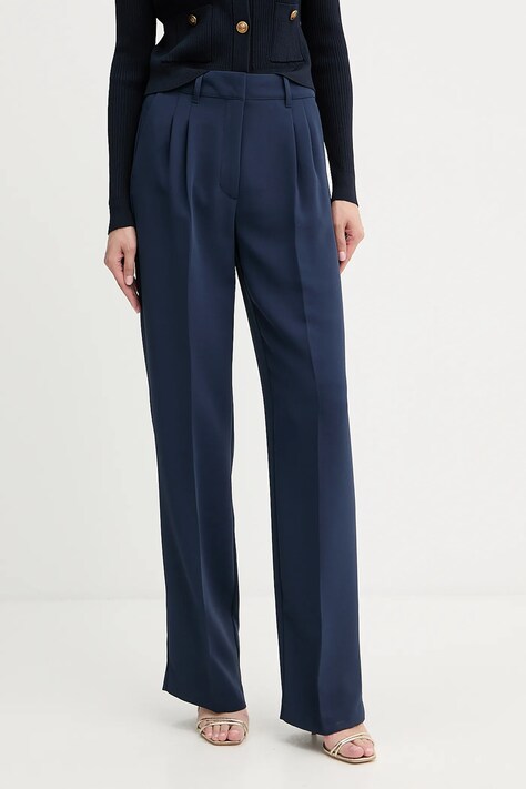 Guess spodnie THEOLINE damskie kolor granatowy szerokie high waist W5YB08 WGHC2