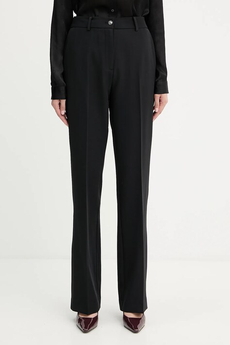 Guess spodnie NEW CARLA damskie kolor czarny proste high waist W5YB00 WH9Y2