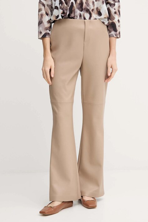 Joseph Ribkoff spodnie damskie kolor beżowy proste high waist 254044