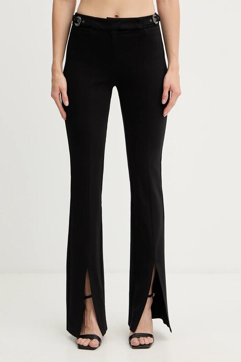 Versace Jeans Couture spodnie damskie kolor czarny dzwony high waist 79HAA103 J0092