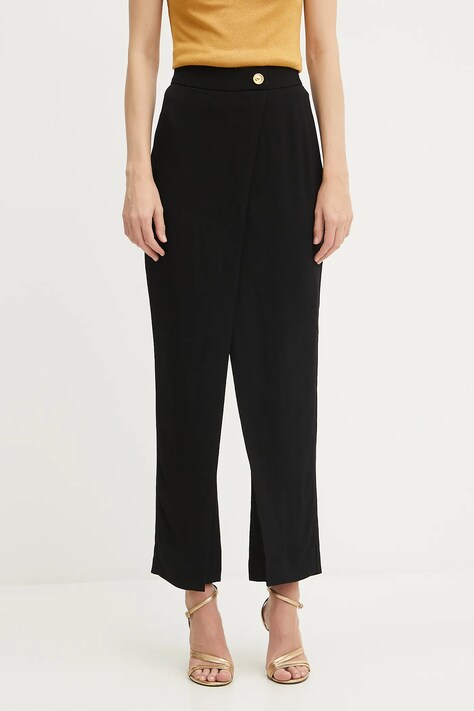Marciano Guess pantaloni ARIANA culoarea negru, drept, high waist, 5YGB06 7341A