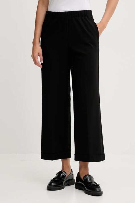 United Colors of Benetton spodnie damskie kolor czarny fason cygaretki high waist 47CKDF09Y