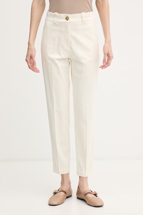 United Colors of Benetton Παντελόνι slim fit γυναικείο μπεζ κανονική 4FRXDF096