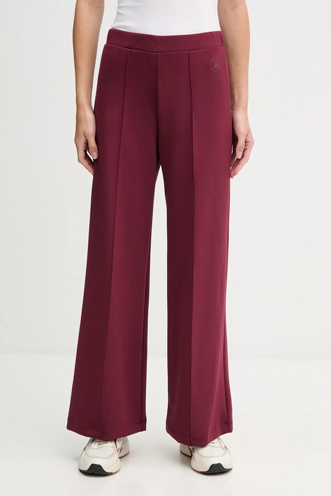 United Colors of Benetton pantaloni de trening culoarea bordo, uni, 3Y2F3F04K