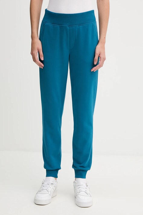United Colors of Benetton spodnie dresowe damskie kolor turkusowy gładkie 3WNW3F04R