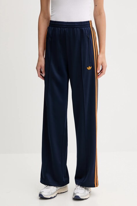 adidas Originals pantaloni de trening Firebird culoarea bleumarin, cu imprimeu, JW1229