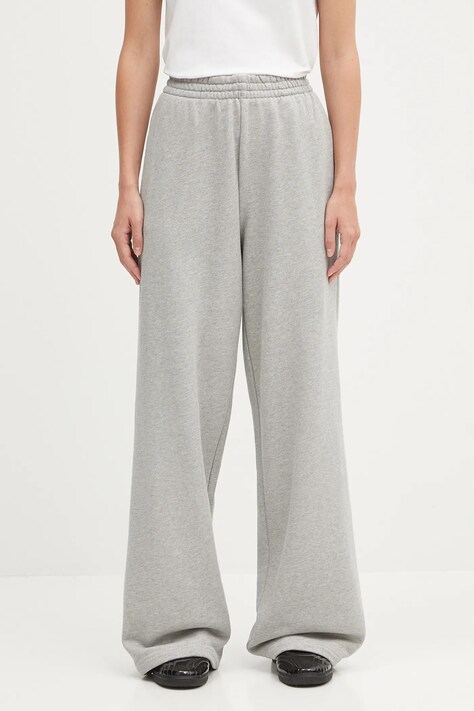 adidas Originals spodnie dresowe bawełniane Essentials damskie kolor szary melanżowe JW2811