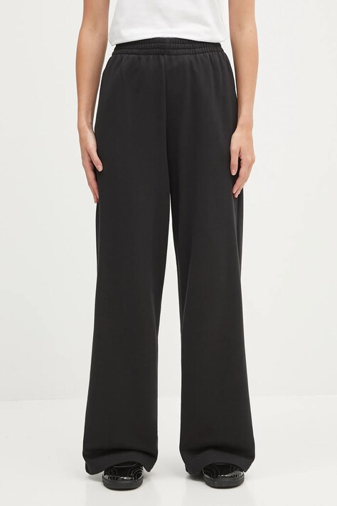 adidas Originals spodnie dresowe bawełniane Essentials damskie kolor czarny gładkie JW2812