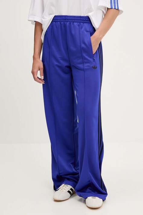 Tepláky adidas Originals Firebird dámské, modrá barva, s aplikací, JY2693