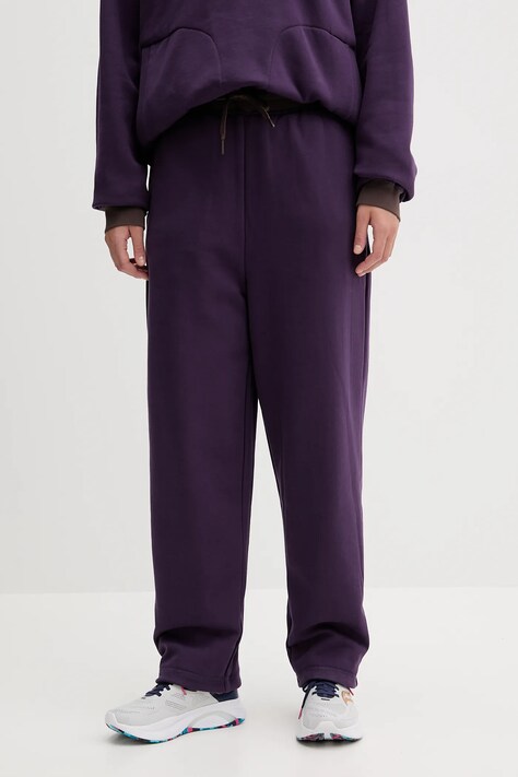 EA7 Emporio Armani pantaloni de trening culoarea bleumarin, cu imprimeu, AF10377.7X000157