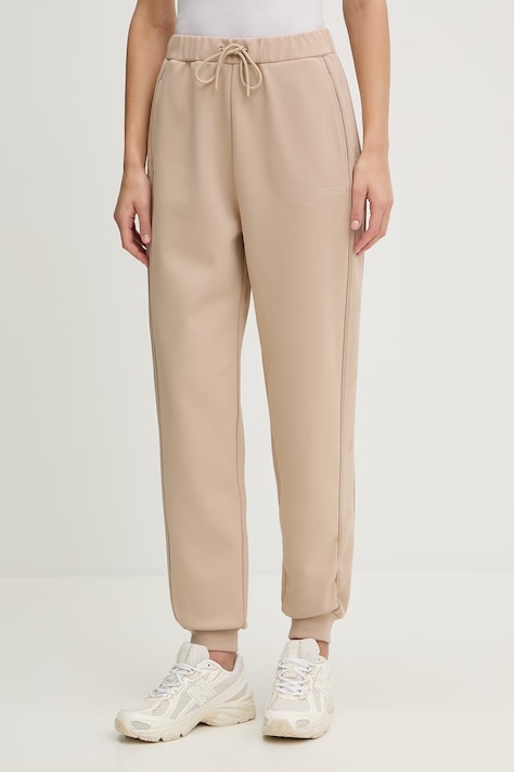Παντελόνι φόρμας Guess OCTAVIA χρώμα: μπεζ, V5BB23 KCX22