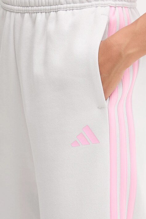 Спортивные штаны adidas Tiro 3 Stripes Fleece Pants цвет серый с принтом JM9070