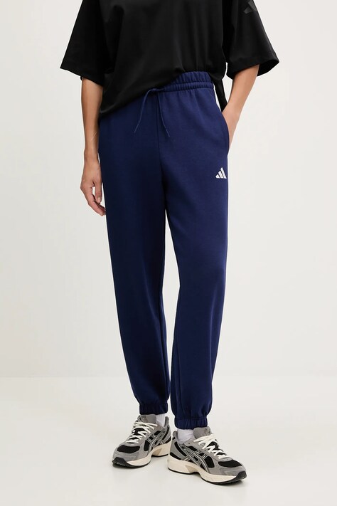 Спортивні штани adidas 3-Stripes колір синій з аплікацією JX7696