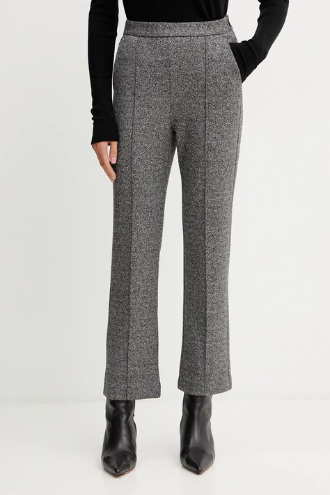 MM spodnie ORLANDA damskie kolor brązowy szerokie high waist 2526786078600