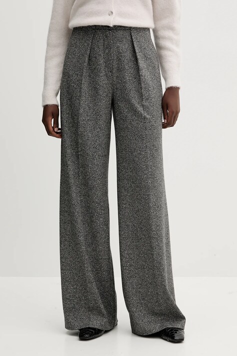 Nohavice MM CALI čierna farba, široké, vysoký pás, 2526786128600