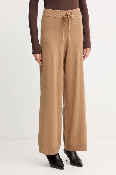 Weekend Max Mara spodnie wełniane JOSEF kolor zielony 2525336012600