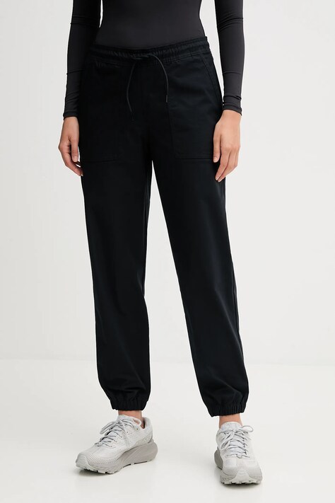 Columbia spodnie ROC Ripstop damskie kolor czarny high waist 2135771