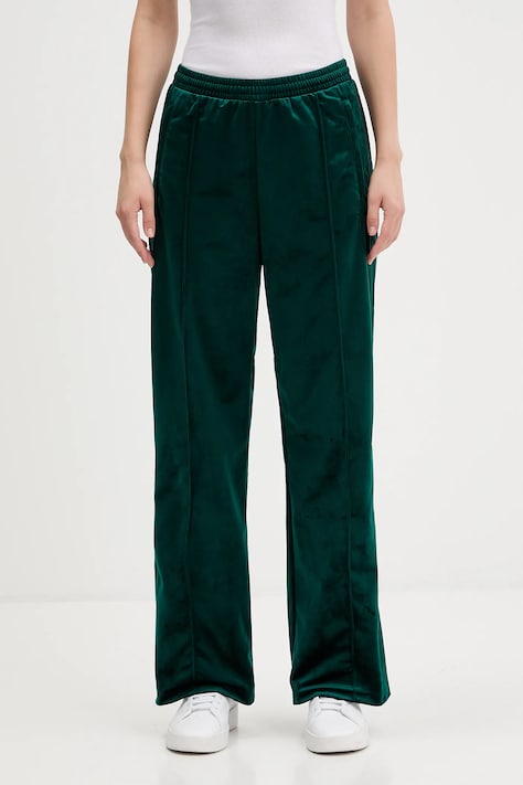 adidas Originals spodnie dresowe welurowe Velvet Tp damskie z aplikacją JV7509