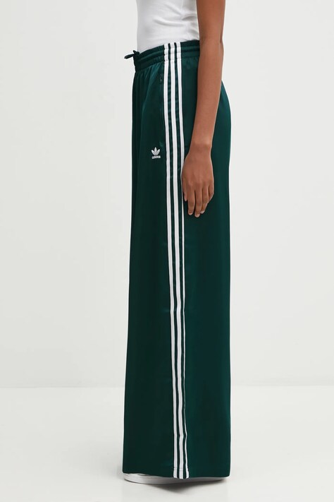 adidas Originals spodnie dresowe Satin Tp Wl damskie kolor zielony z aplikacją JV7511