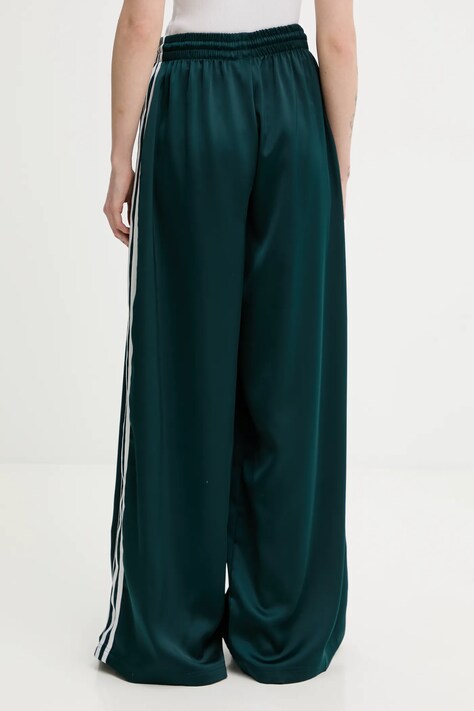 adidas Originals spodnie dresowe Satin Tp Wl damskie kolor zielony z aplikacją JV7511