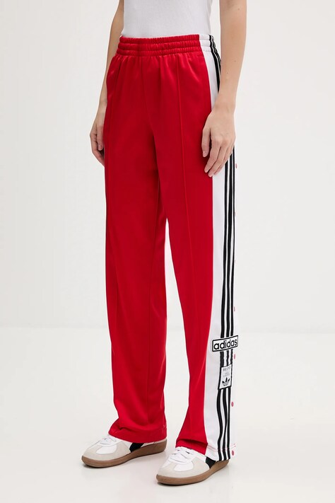 adidas Originals pantaloni tuta Adibreak Pt donna colore rosso con applicazione JY1354