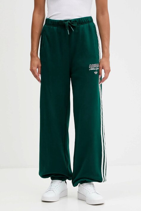 Спортивные штаны adidas Originals Gfx Sweatpants цвет зелёный однотонные KF2314