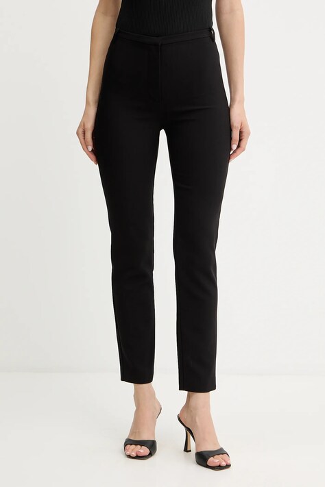 Patrizia Pepe spodnie damskie kolor czarny proste high waist 2P1731 A663