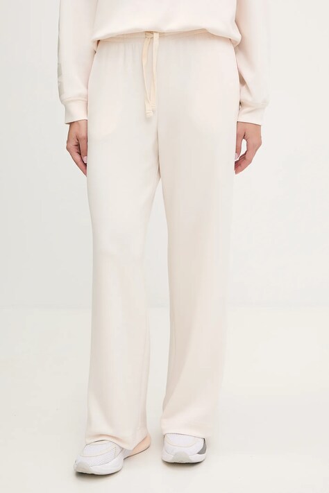 Banana Moon spodnie dresowe Welljoy damskie kolor beżowy melanżowe PLANK.WELLJOY