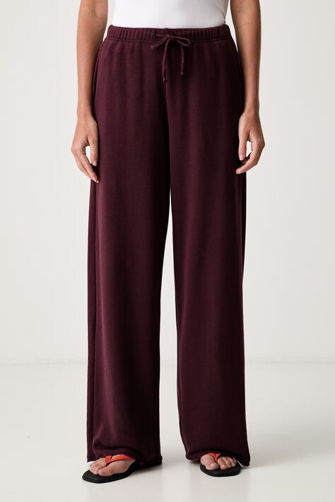 American Vintage спортивні штани жіночі бавовняні з еластаном сірі high waist ATU05B