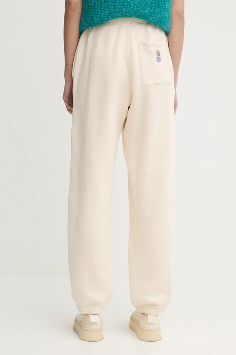 American Vintage spodnie dresowe damskie kolor beżowy gładkie FIK05A