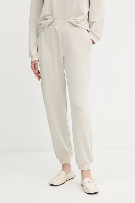 Liu Jo pantaloni de trening culoarea bej, uni, TF5284.J4747