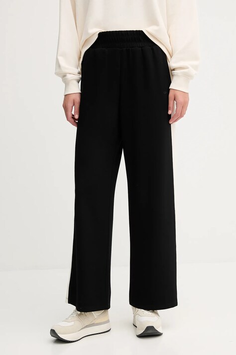 Dkny spodnie dresowe damskie kolor czarny wzorzyste DP5P3649