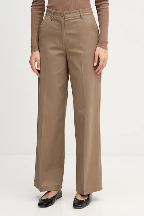 Παντελόνι Sisley χρώμα: καφέ, 4AI6LE03G