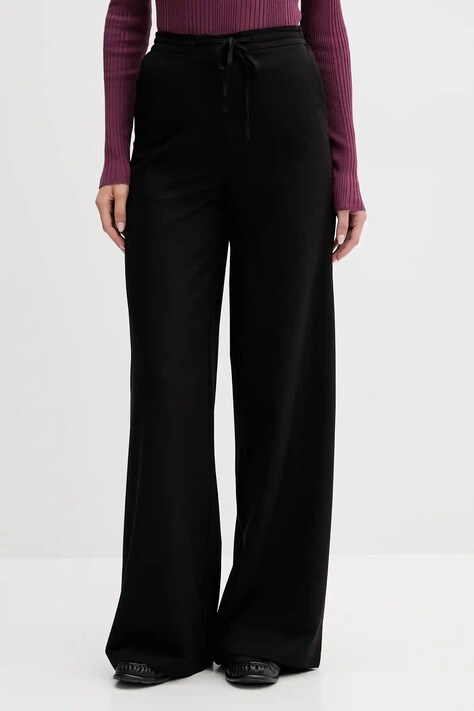 Colmar spodnie damskie kolor czarny szerokie high waist 0606.2ZW