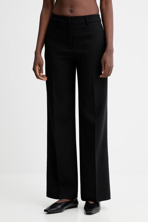 Sessun spodnie damskie kolor czarny proste high waist 25207029