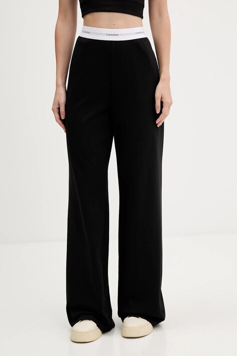 Bavlnené tepláky Calvin Klein Underwear čierna farba, jednofarebné, LV00QS7518