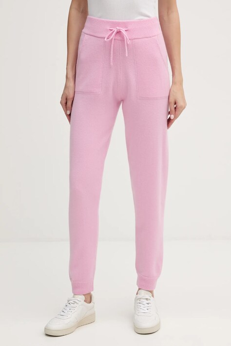 MC2 Saint Barth spodnie dresowe damskie kolor różowy gładkie GREN002