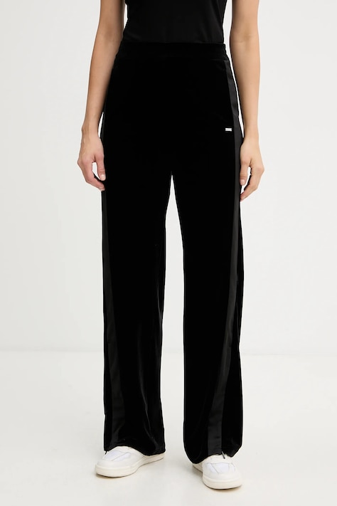 Armani Exchange pantaloni de trening din velur culoarea negru, uni, XW000790 AF16147