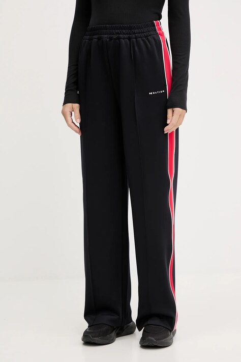 P.E Nation pantaloni de trening Man Down culoarea bleumarin, cu imprimeu, 243P093