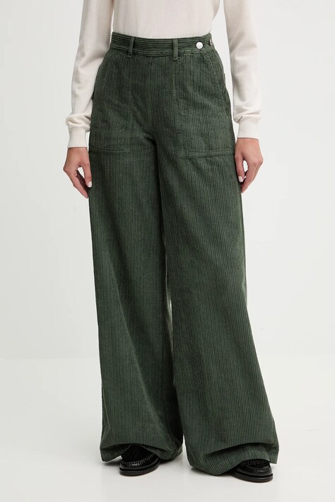 MAX&Co. spodnie bawełniane damskie szerokie high waist 2526136014200