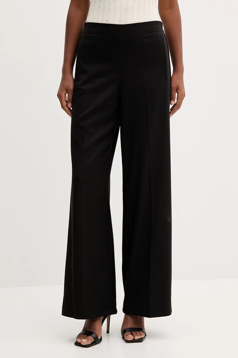 Marella spodnie Emme by Marella damskie kolor czarny proste high waist 2525136141200